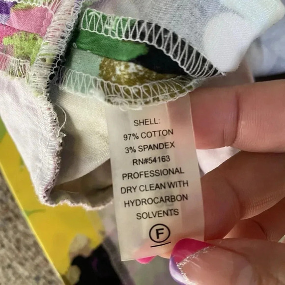 Calvin Klein SZ 8 FLORAL STRUCTURED SLEEVELESS SHEATH DRESS-UNLINED COTTAGECORE - Picture 6 of 11